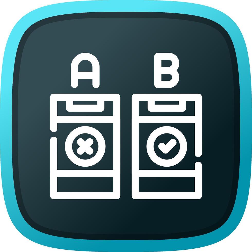 AB Testing Creative Icon Design vector