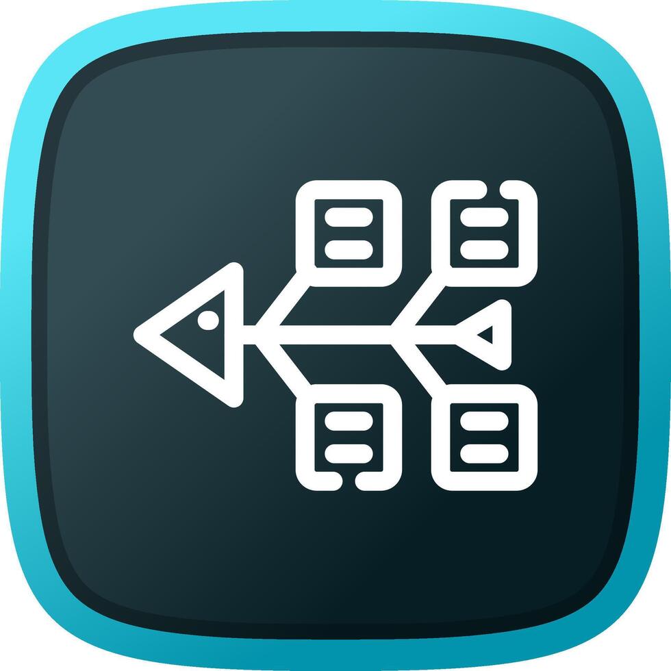 Fishbone Diagram Creative Icon Design vector