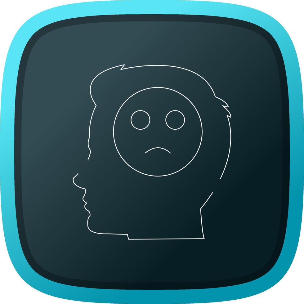 Emotions Sad Creative Icon Design vector