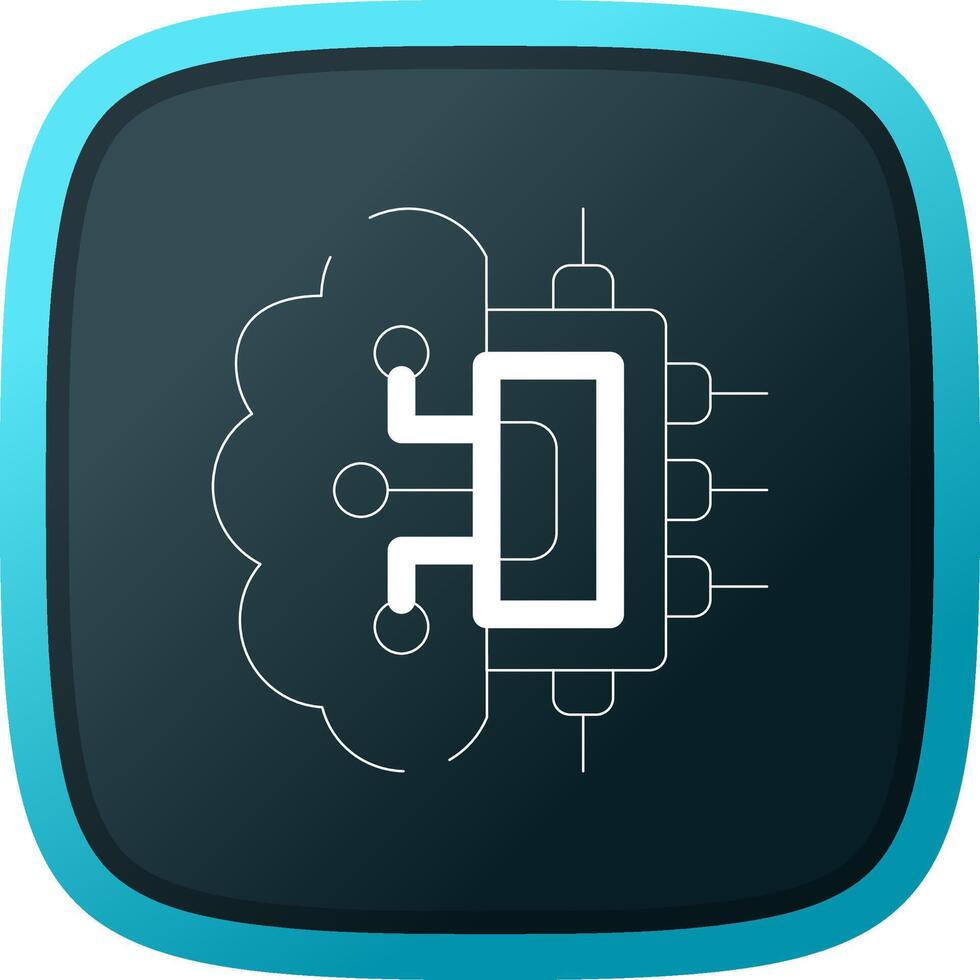 Brain Circuit Creative Icon Design vector