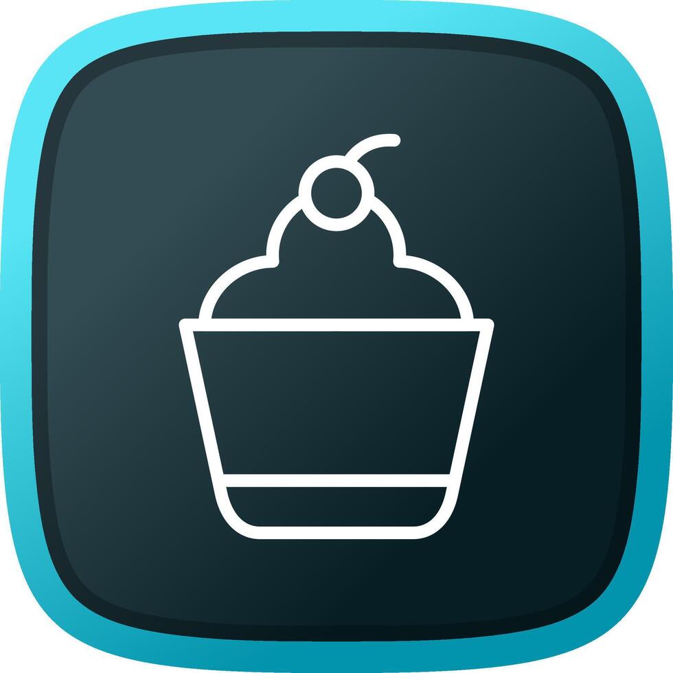 diseño de icono creativo de cupcake vector