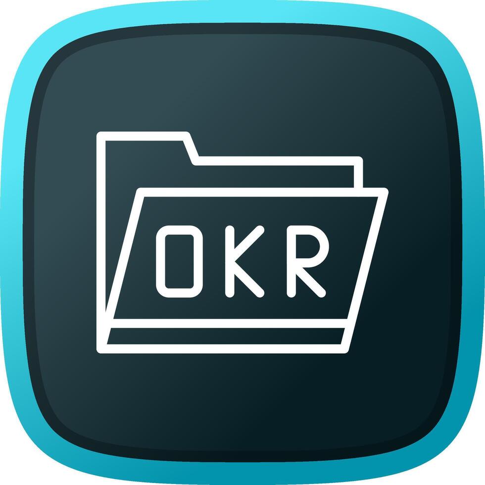 okr carpeta creativo icono diseño vector