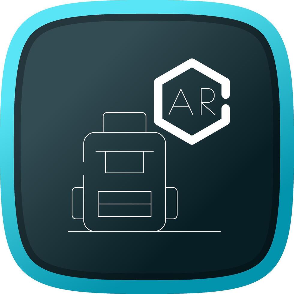 Ar Backpack Creative Icon Design vector