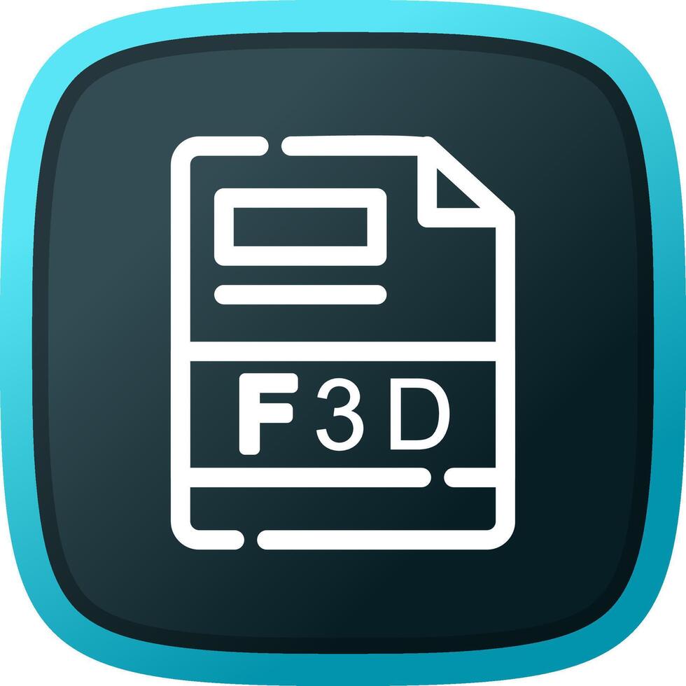 F3D Creative Icon Design vector