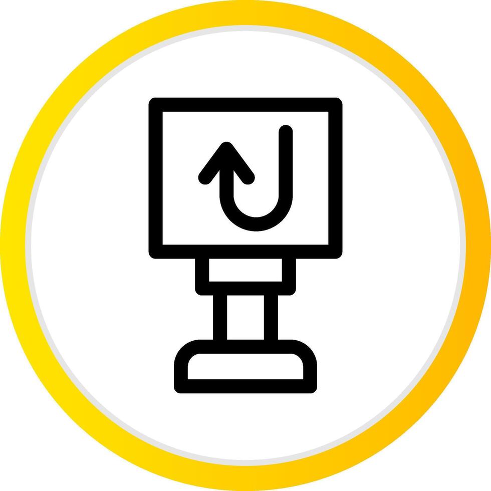 U Turn Creative Icon Design vector