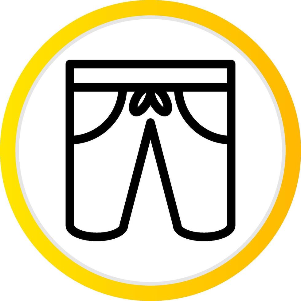 diseño de icono creativo de pantalones cortos vector