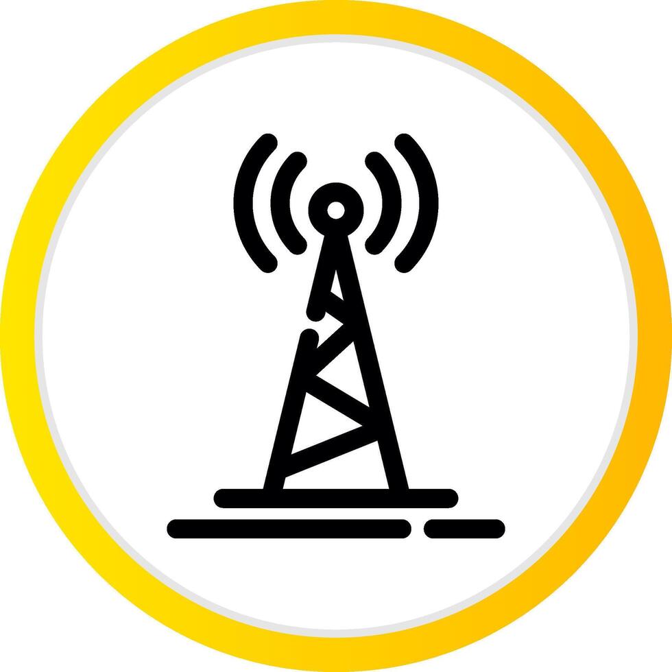 Radio Tower Creative Icon Design vector