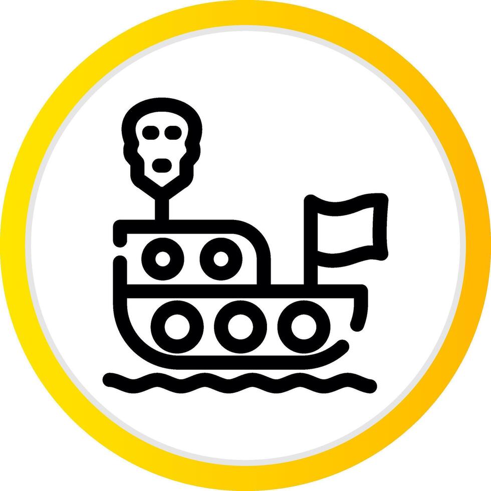 Pirates Ship Creative Icon Design vector