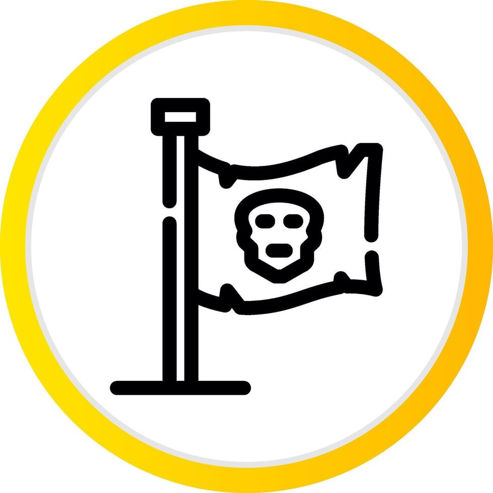 Pirates Flag Creative Icon Design vector