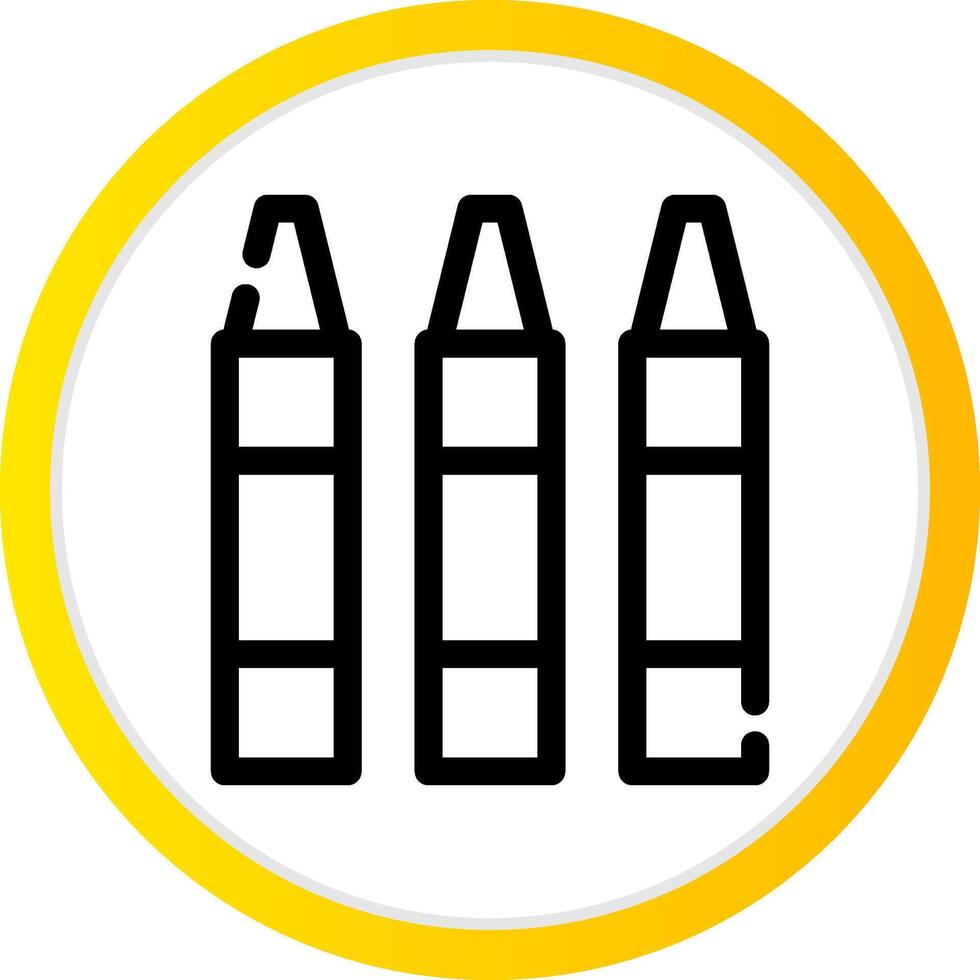 Crayon Creative Icon Design vector