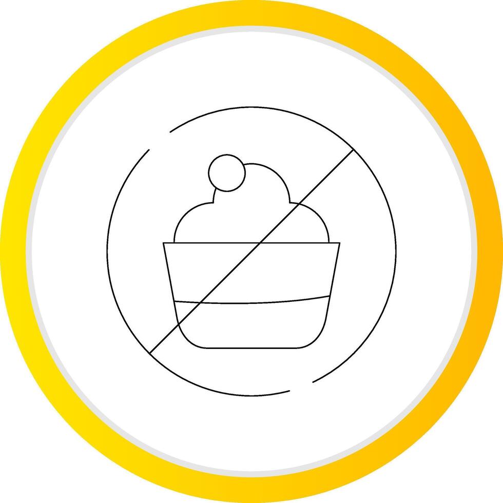 No Sweets Creative Icon Design vector