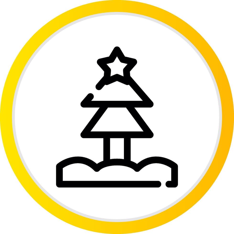 diseño creativo del icono del árbol de navidad vector