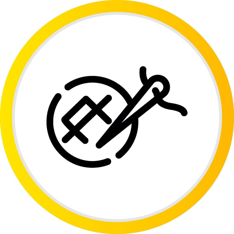 Embroidery Creative Icon Design vector