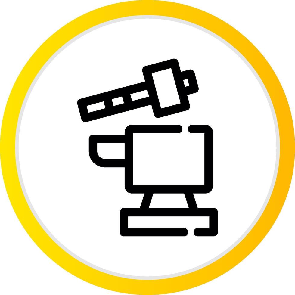 Hammer and anvil Creative Icon Design vector