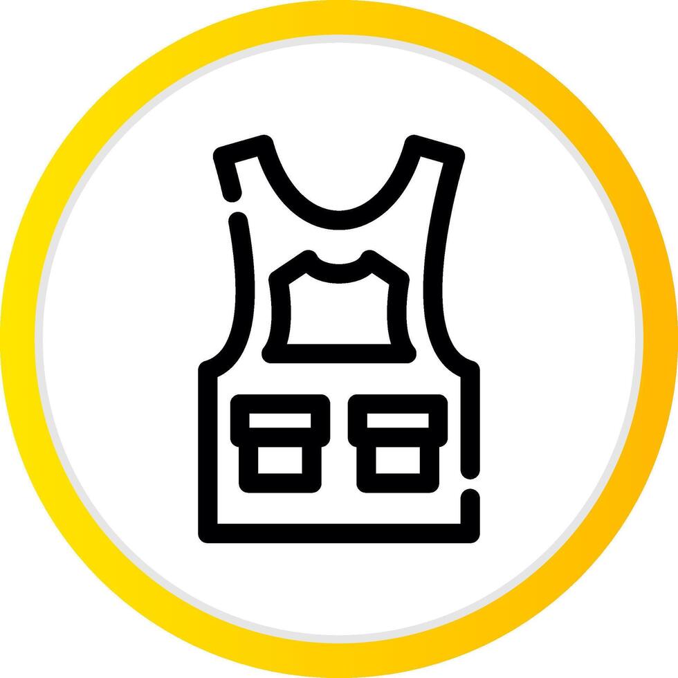 Bulletproof Vest Creative Icon Design vector