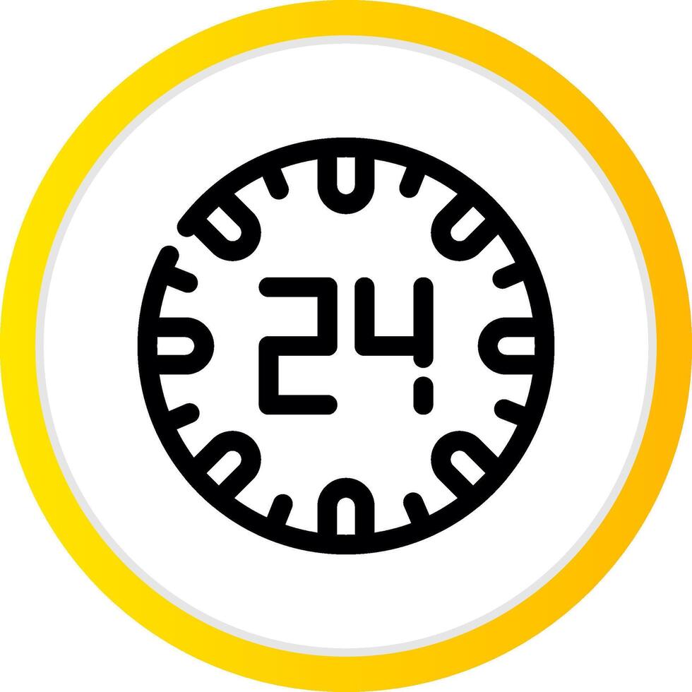 24 Hours Creative Icon Design vector