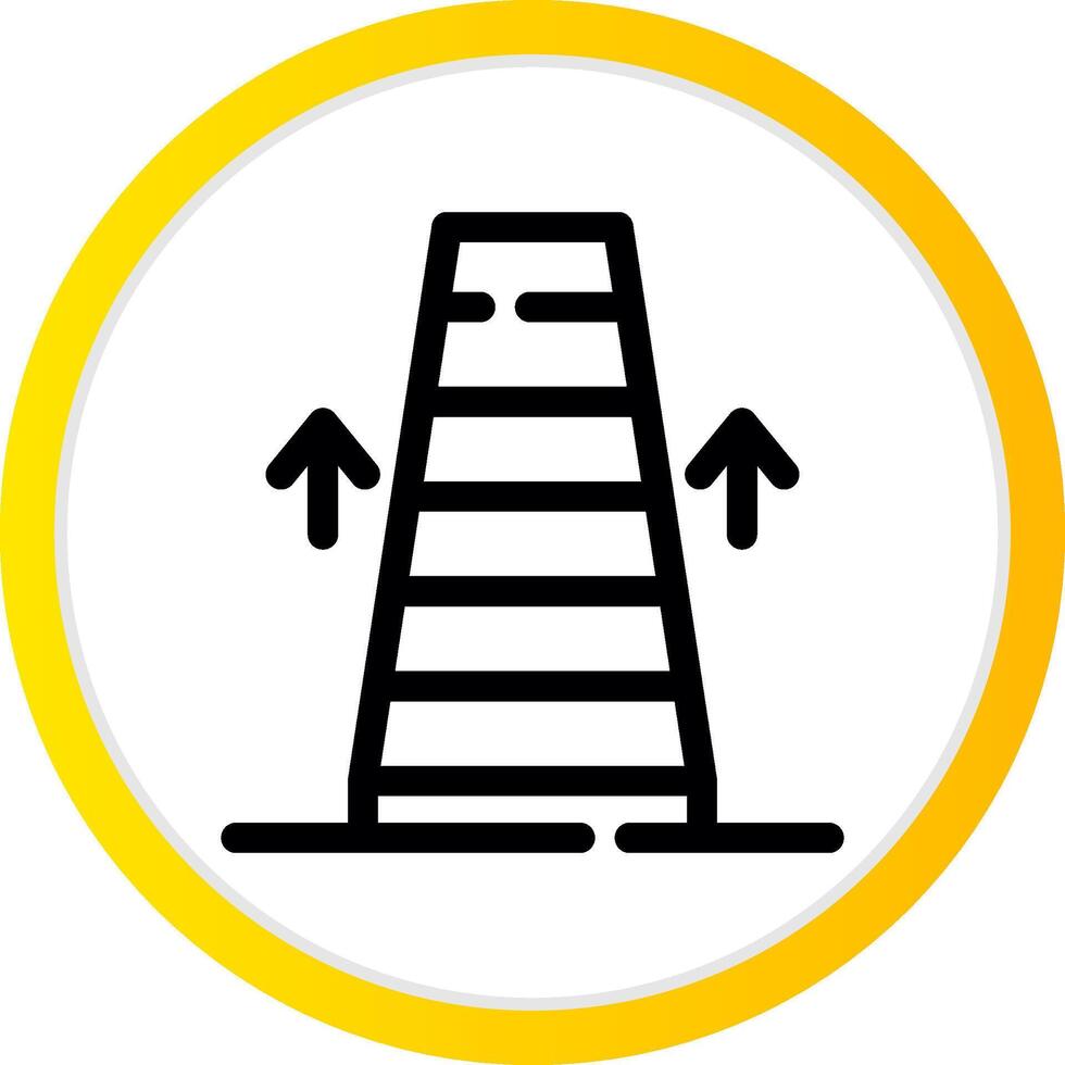 diseño de icono creativo de escalera mecánica vector