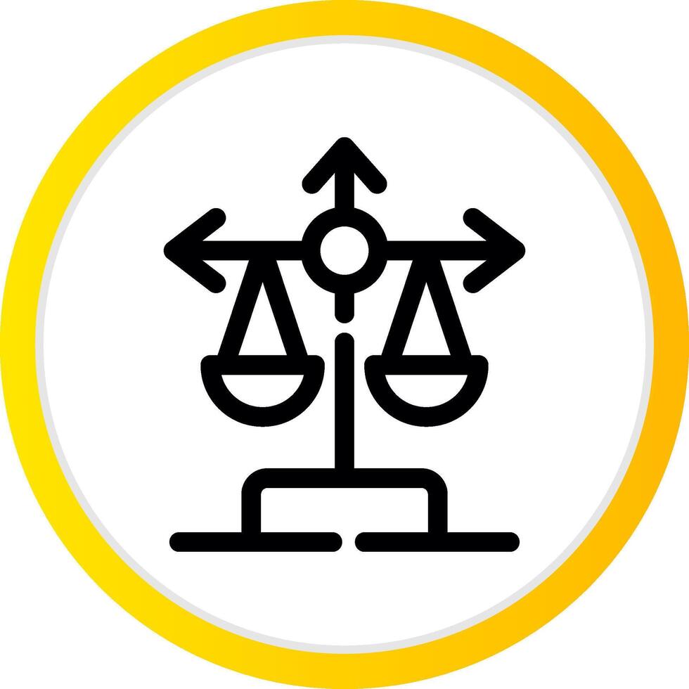 Balance Scale Creative Icon Design vector