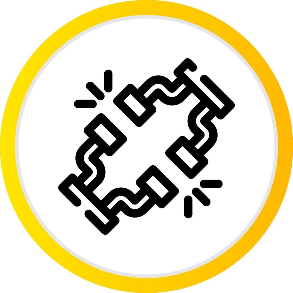 Broken Wire Creative Icon Design vector