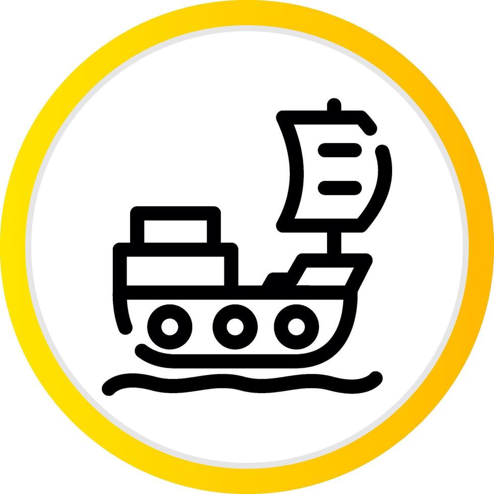 Pirate Ship Creative Icon Design vector