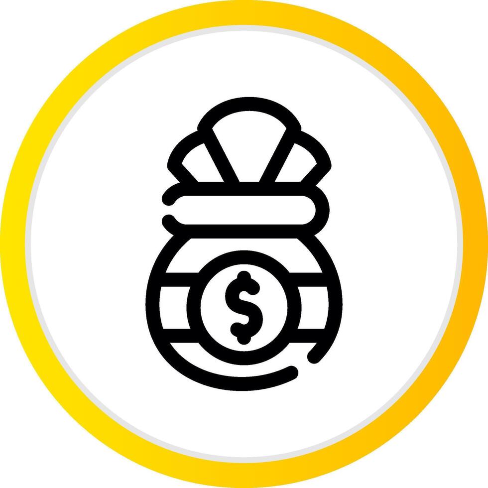 Money Bag Creative Icon Design vector