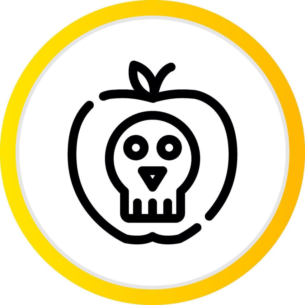 diseño de icono creativo de manzana envenenada vector