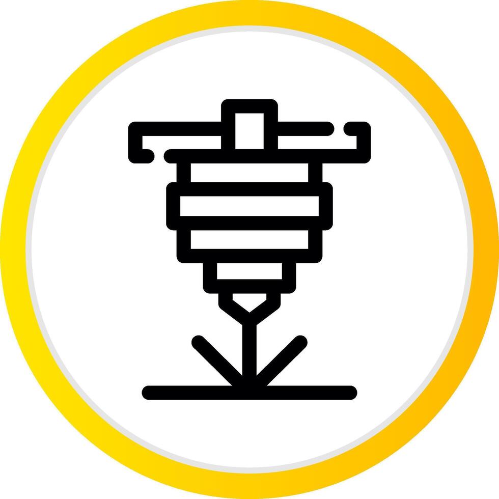 Laser Cutting Creative Icon Design vector