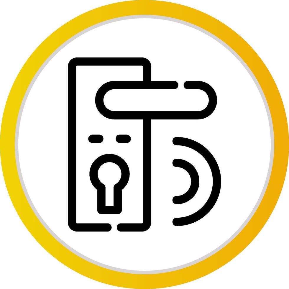 Door Lock Creative Icon Design vector
