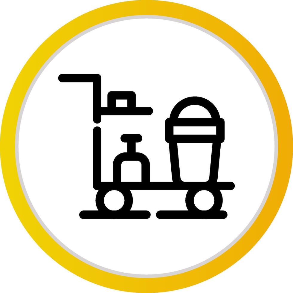 Cleaning Cart Creative Icon Design vector