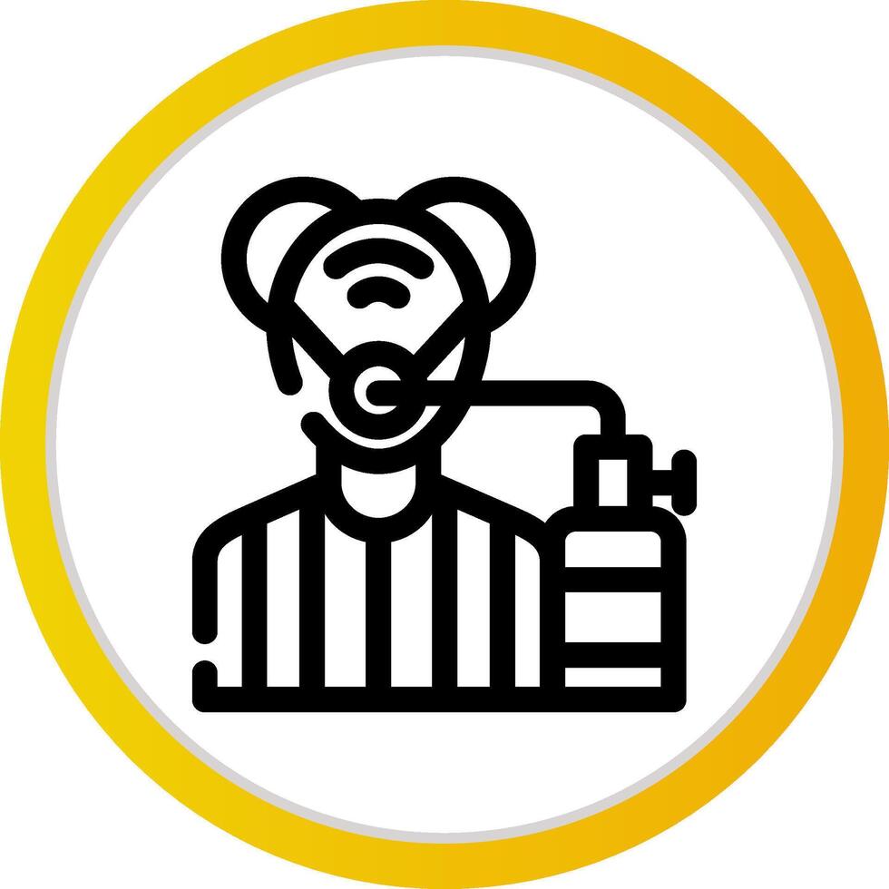 Oxygen Mask Creative Icon Design vector