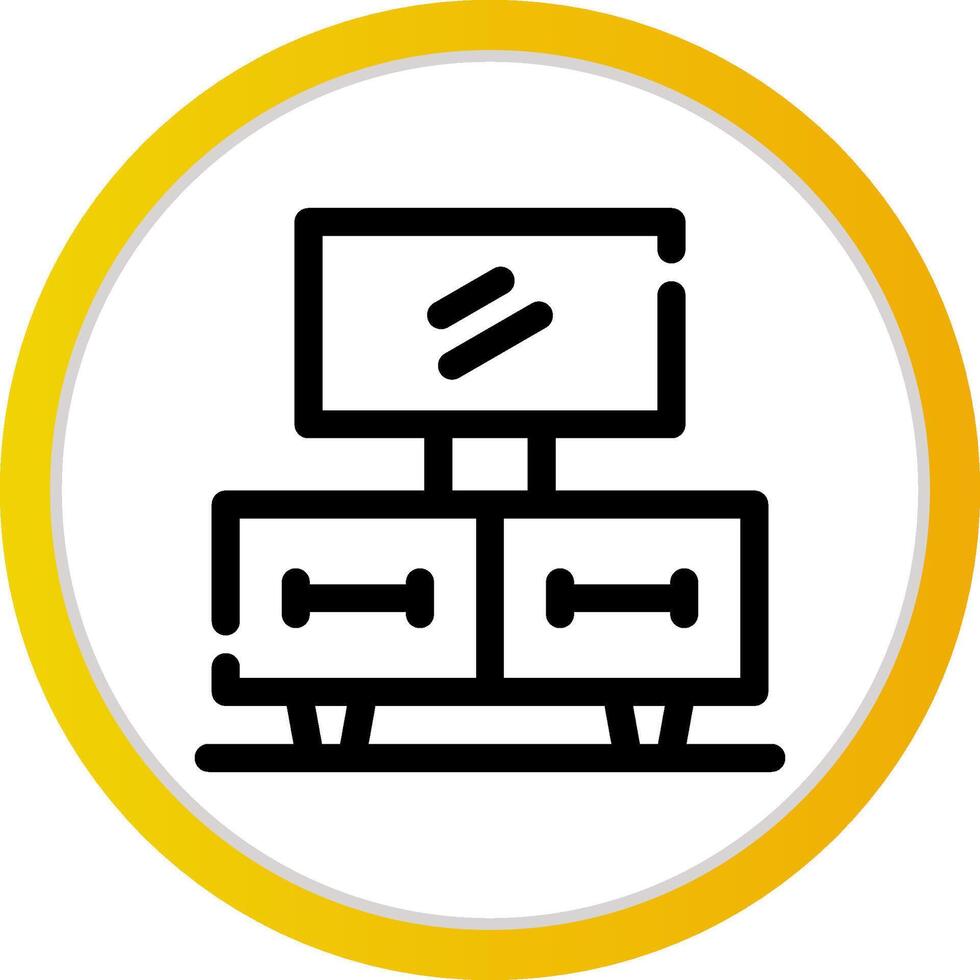 Tv Stand Creative Icon Design vector