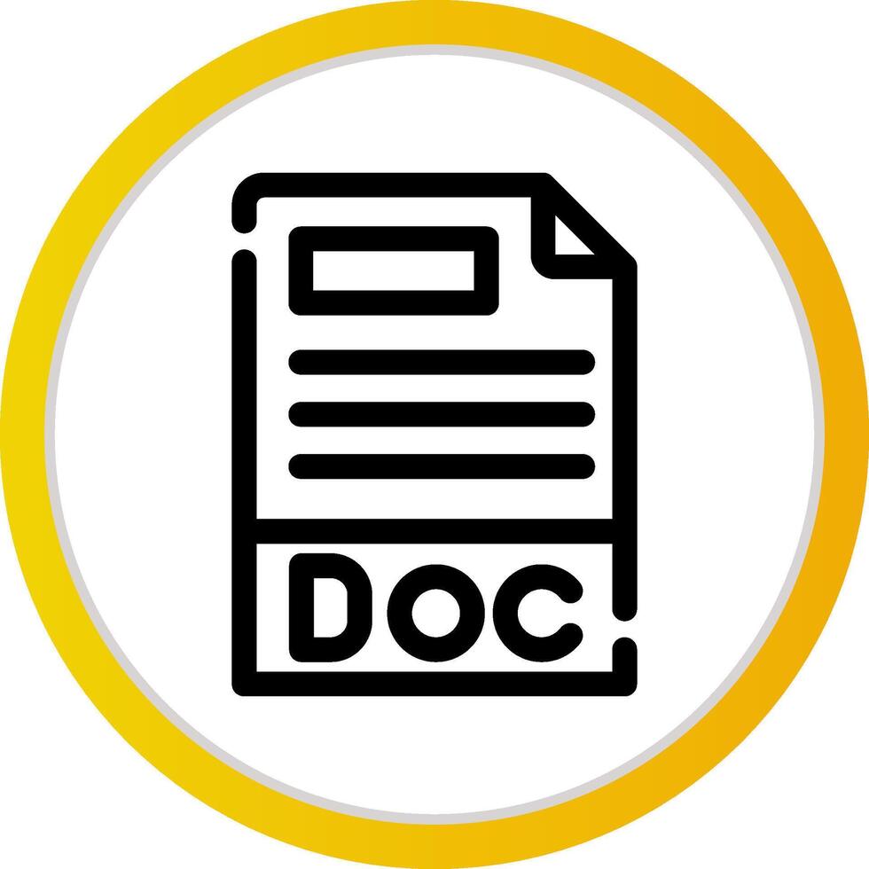 Doc File Format Creative Icon Design vector
