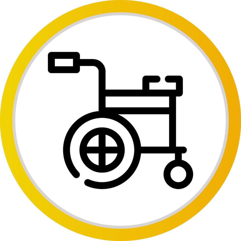 Wheelchair Creative Icon Design vector