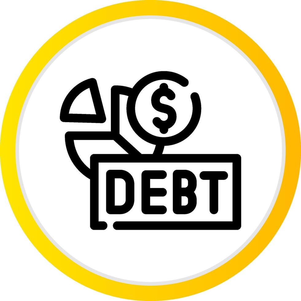 Debt Creative Icon Design vector