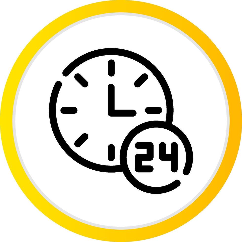 24 Hours Support Creative Icon Design vector