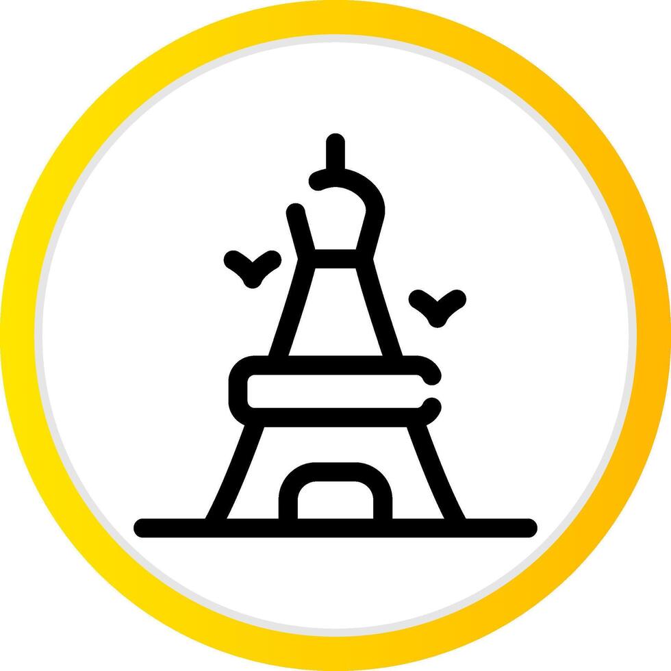 Eiffel Tower Creative Icon Design vector