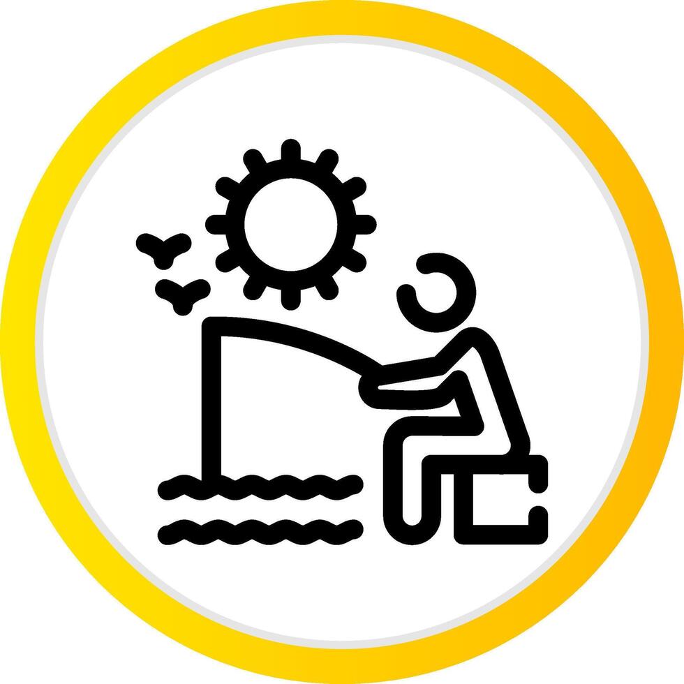 Summer Fishing Creative Icon Design vector