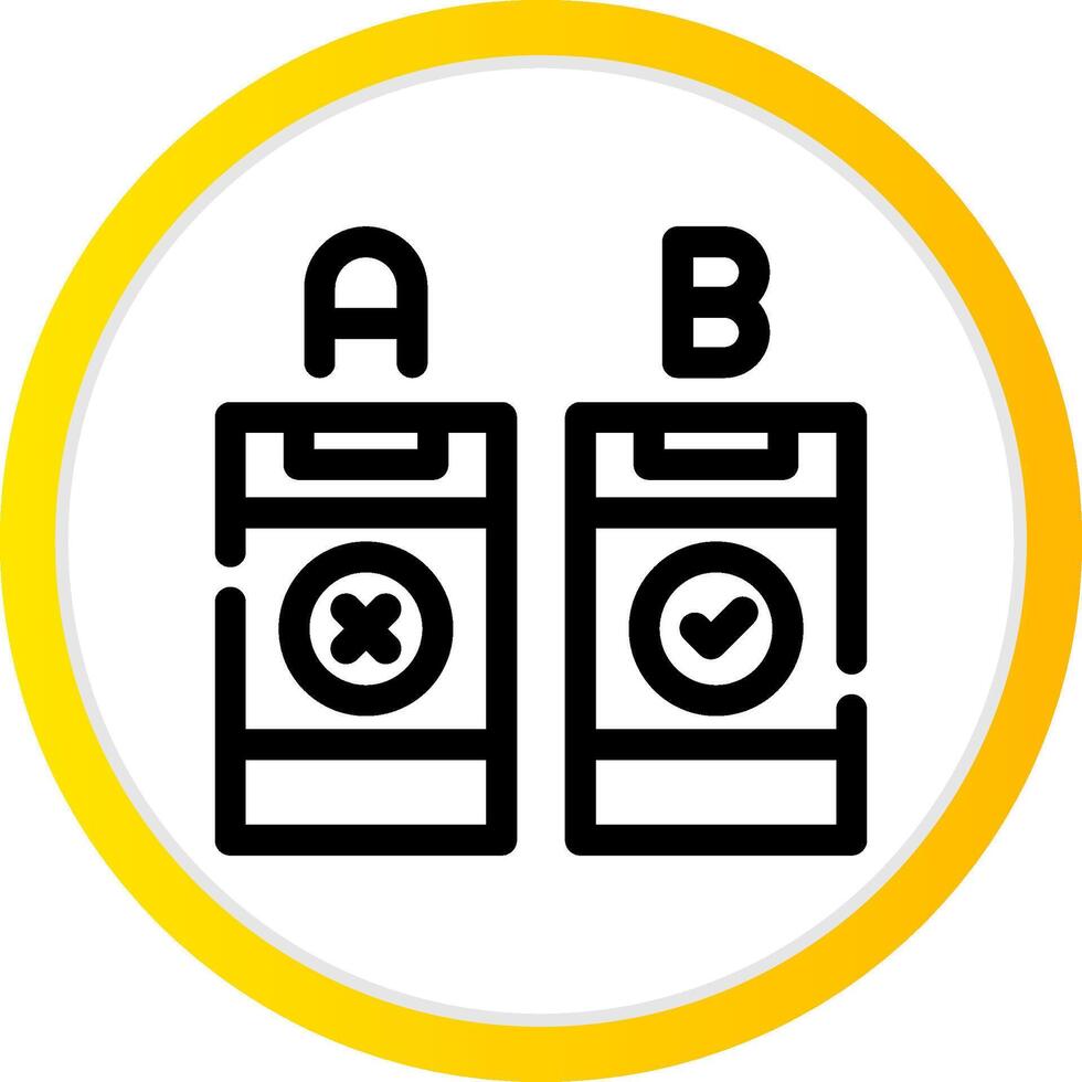 AB Testing Creative Icon Design vector