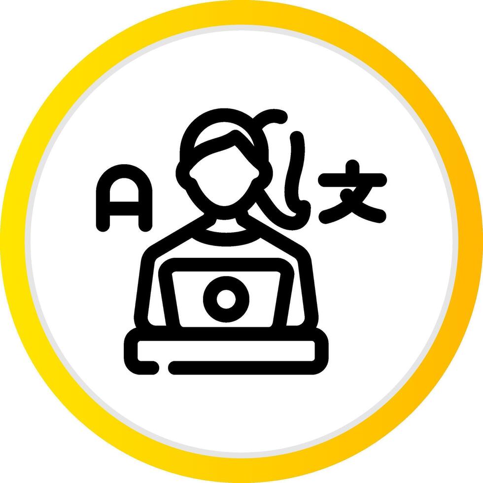 Freelance Translator Creative Icon Design vector