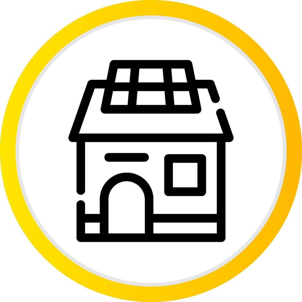 Solar House Creative Icon Design vector