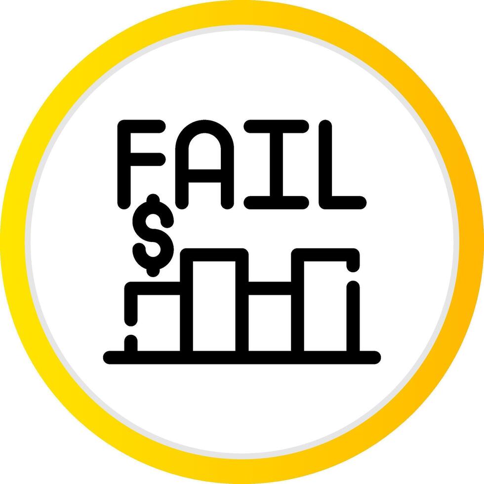 Business Fail Creative Icon Design vector