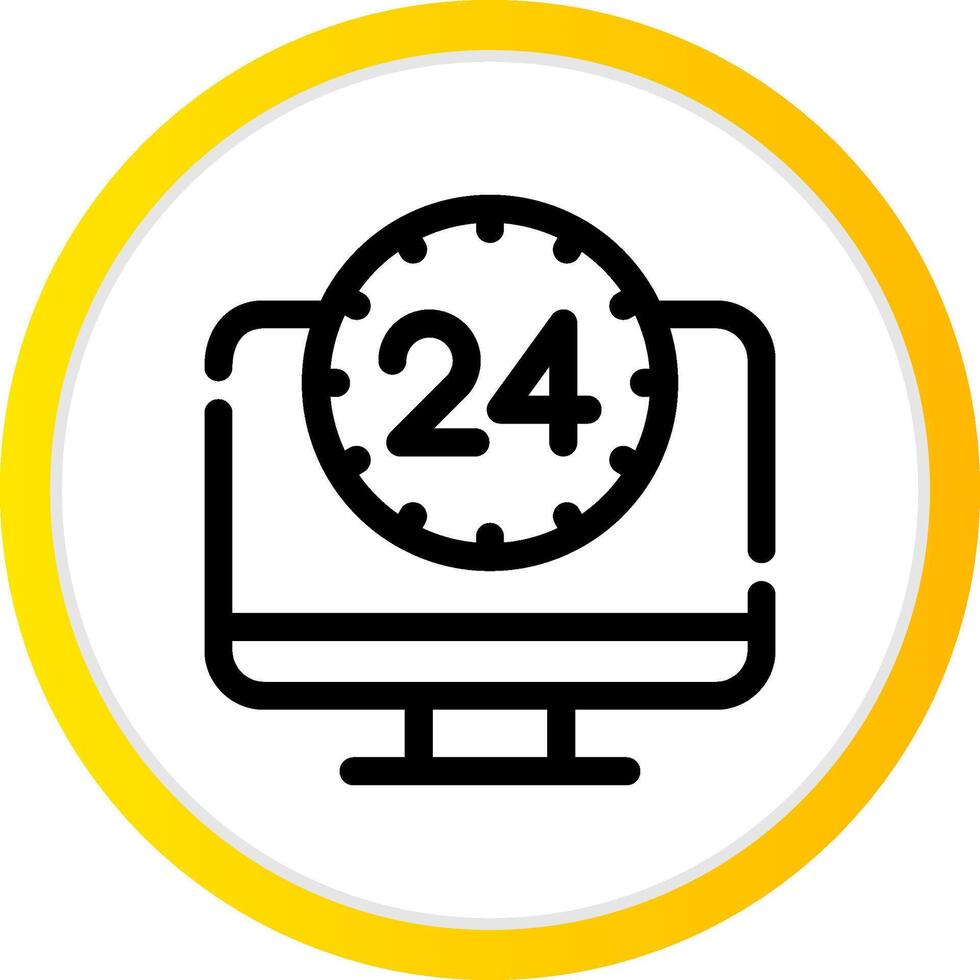 24 7 Monitoring Creative Icon Design vector