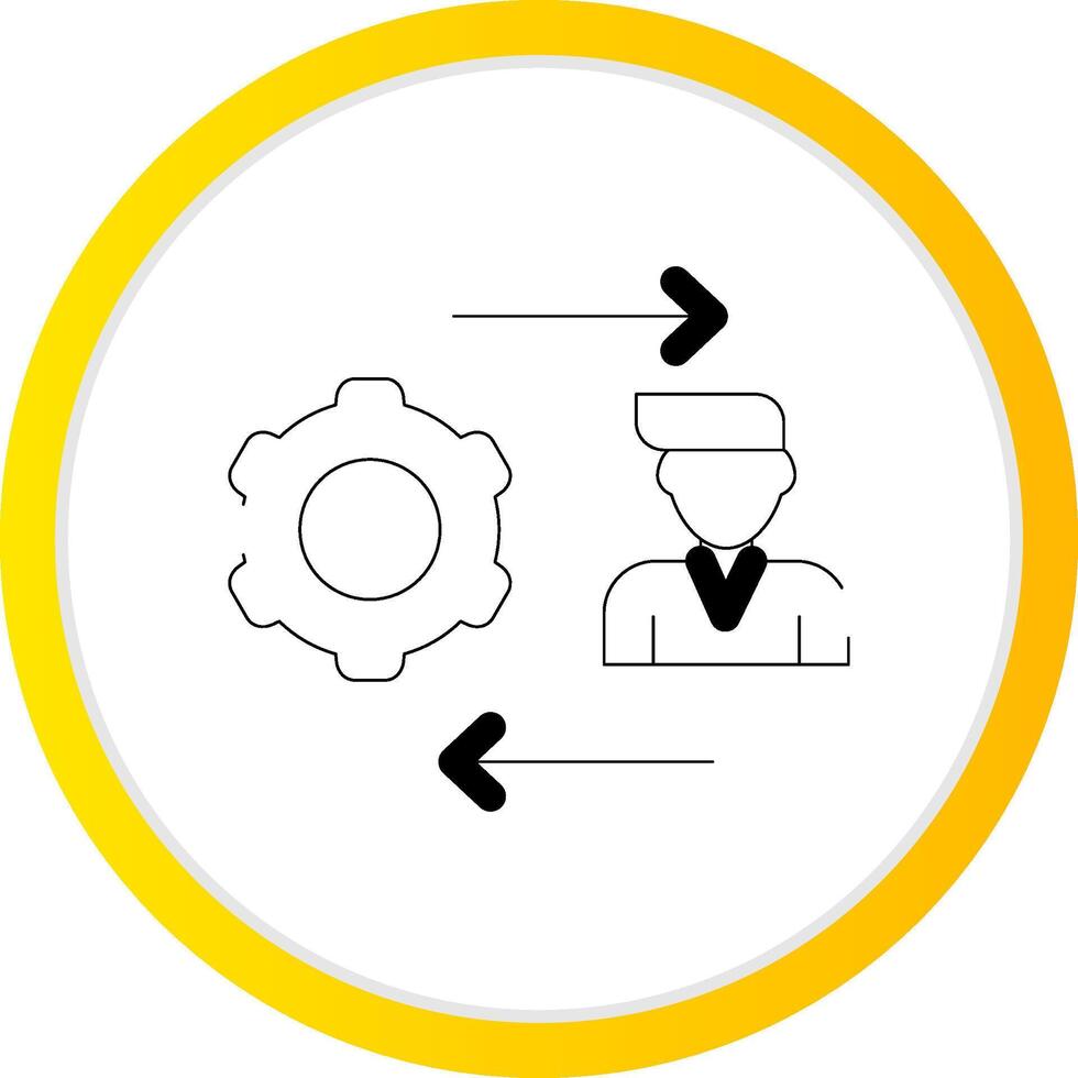 Machine to Person Creative Icon Design vector