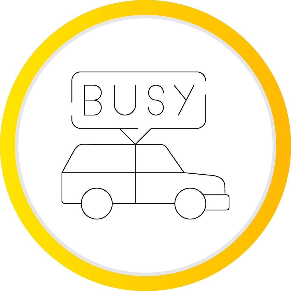 Busy Taxi Creative Icon Design vector