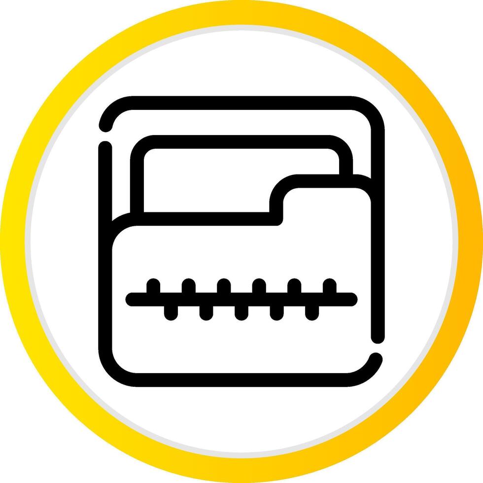 Zip Folder Creative Icon Design vector
