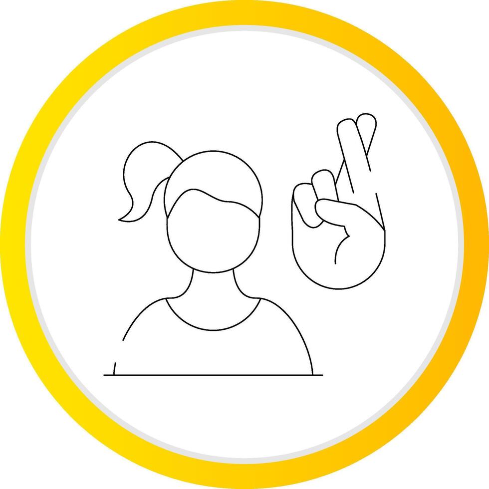 Hands Crossed Creative Icon Design vector