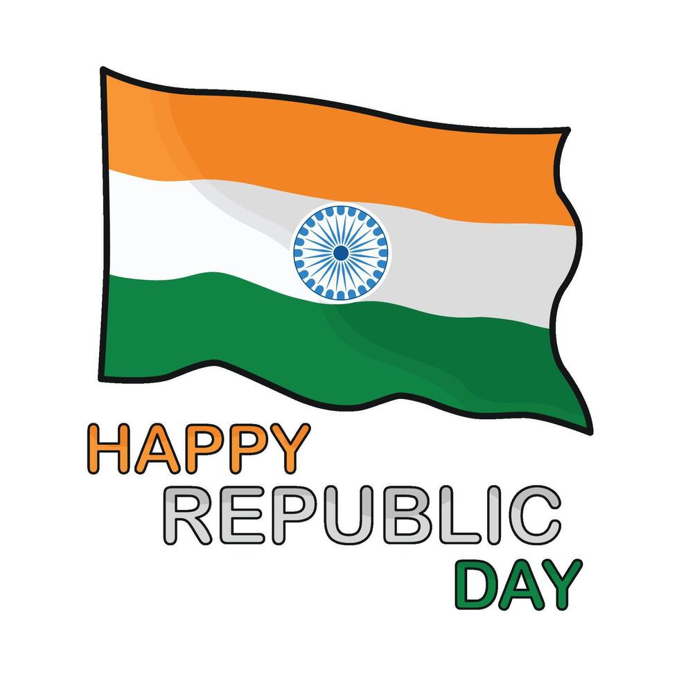 ilustración de república India día vector