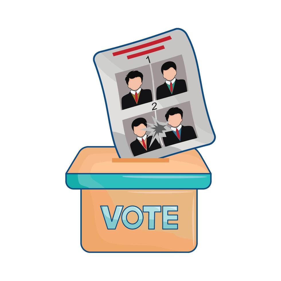 illustration of ballot box vector