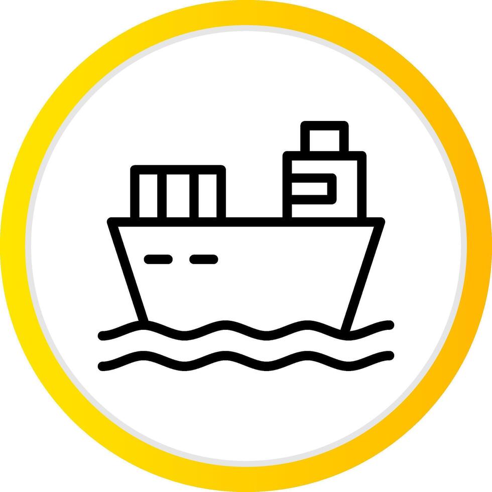 Cargo Ship Creative Icon Design vector