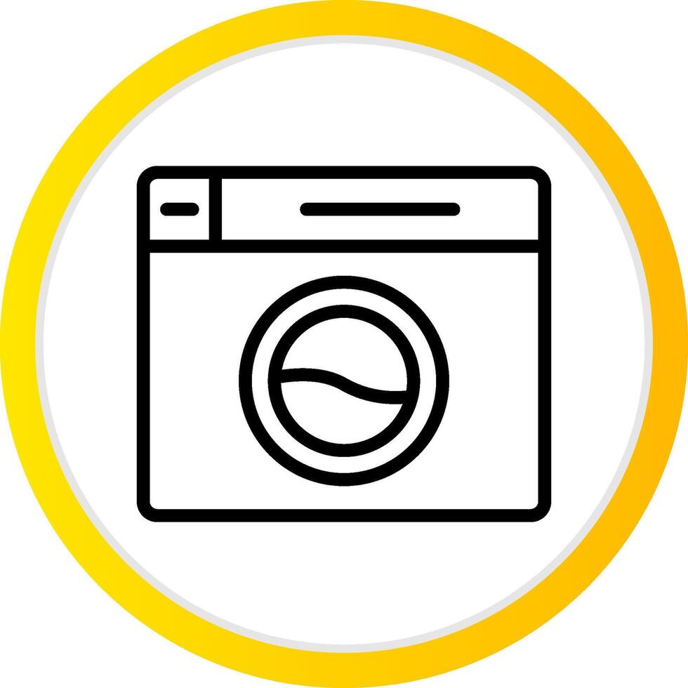 Washing Machine Creative Icon Design vector